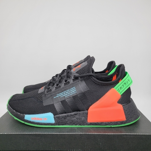 New Adidas NMD_R1 V2 'Glow In The Dark' Men's Running Shoes Size 11.5 - Picture 2 of 9
